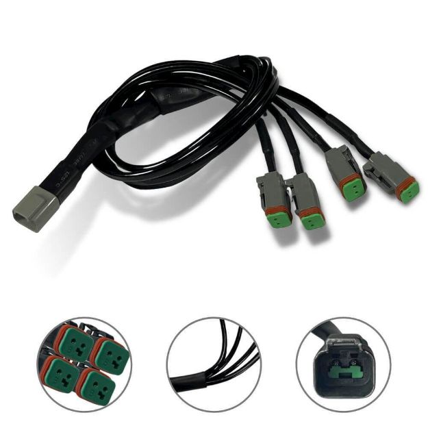 DT Wire Harness Splitter (1 Male, 4 Female)