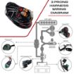 Dual function LED Light pod Wiring Harness Diagram